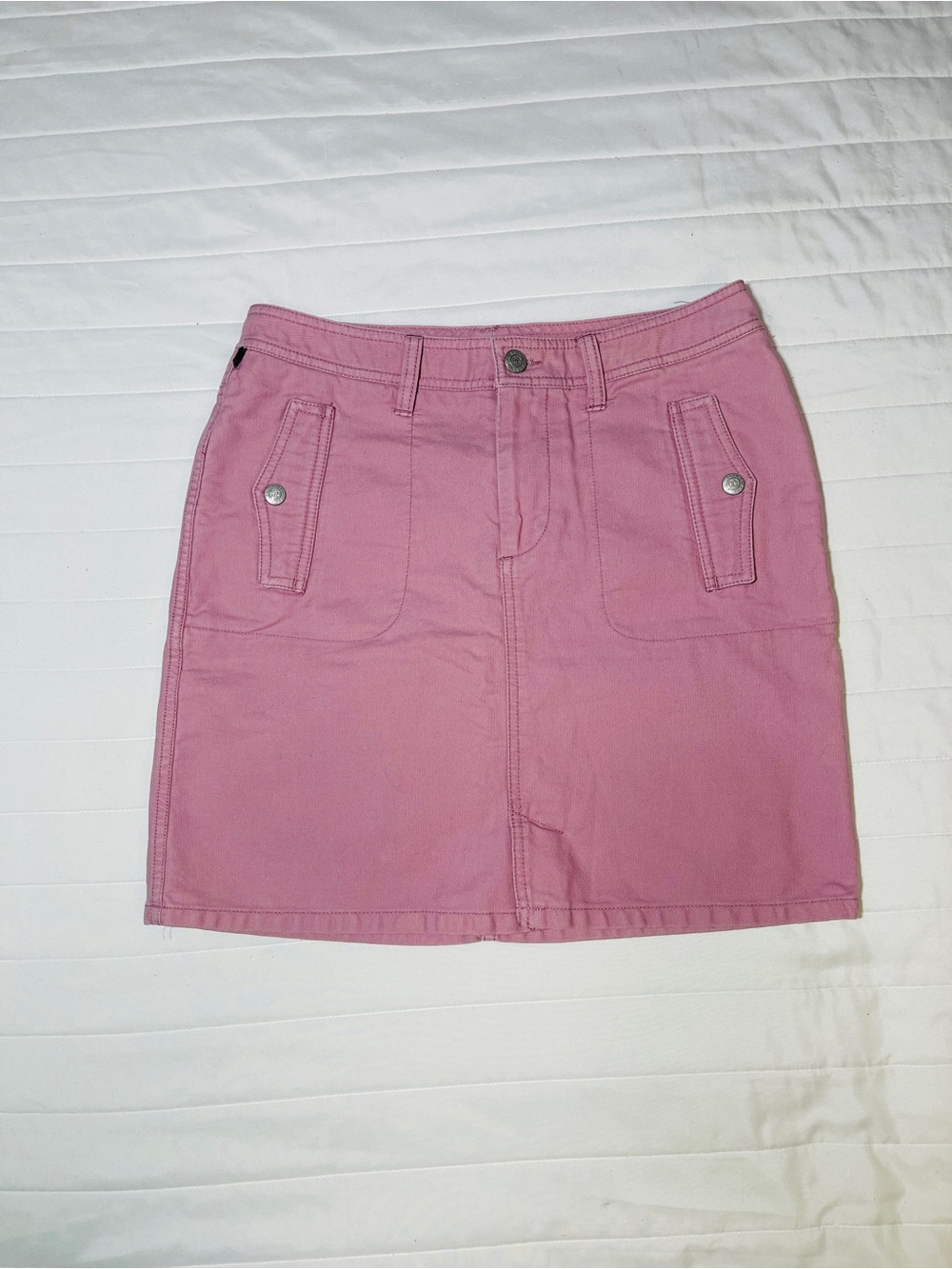 Polo by Ralph Lauren Pink Patch-Pocket Cotton Mini Skirt
